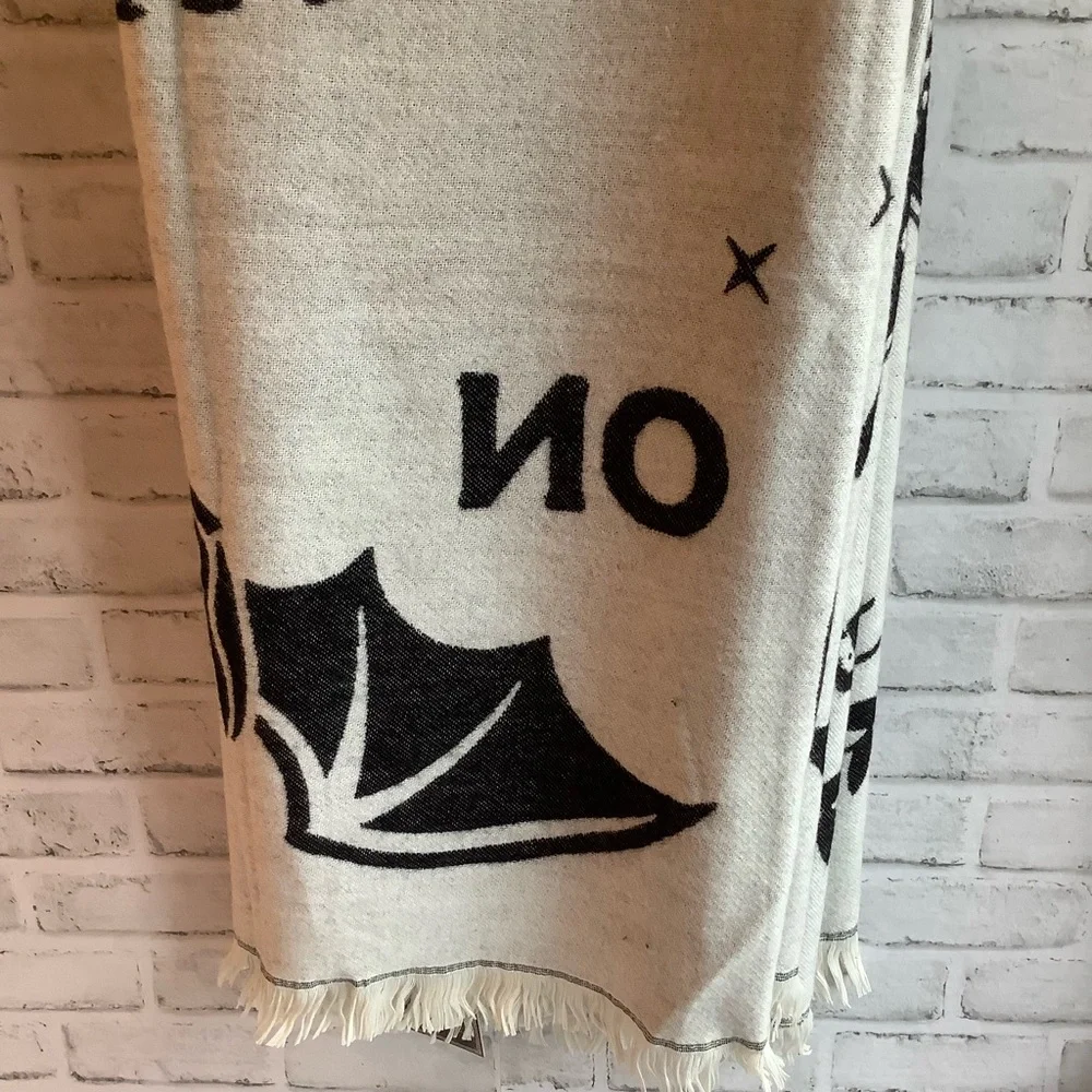 Spooky Night 55×71 Ouija Board Symbols Jacquard Throw